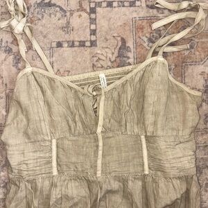 American Eagle Outfitters Olive Green Strappy Top